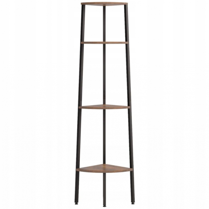 4-ярусний кутовий стелаж MSM Loft – містке рішення для кутового простору