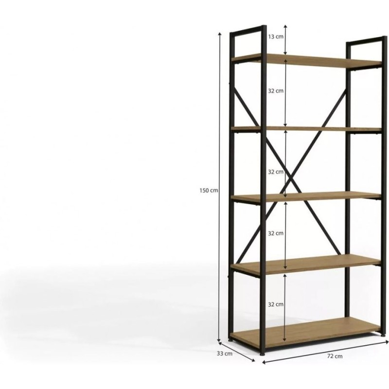 Стелаж New 3 — 5 полиць, 152×72×33 см