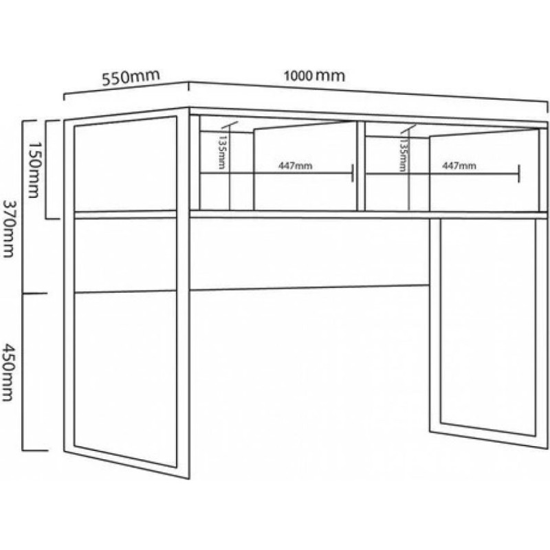Стіл "Delos" — 100×55×82 см, MSMLOFT