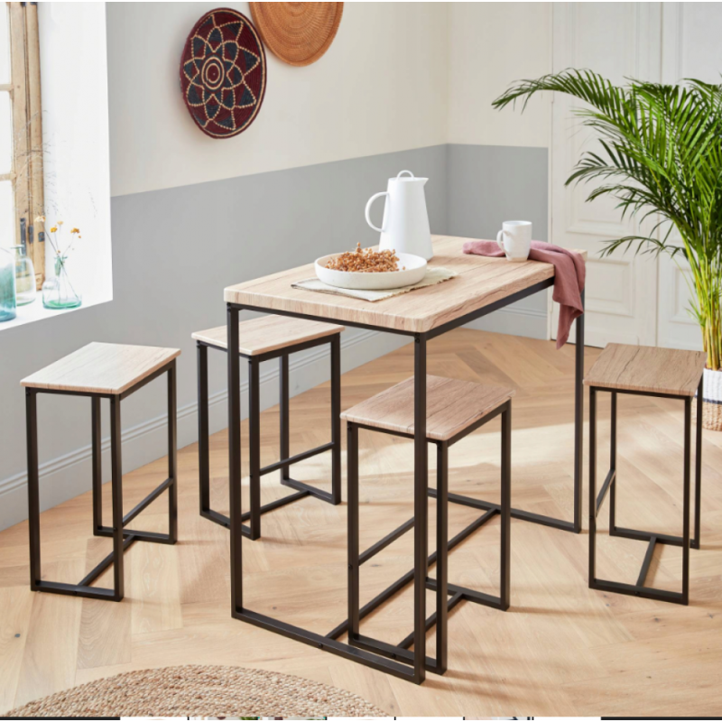 Високий стіл з 4 барними стільцями