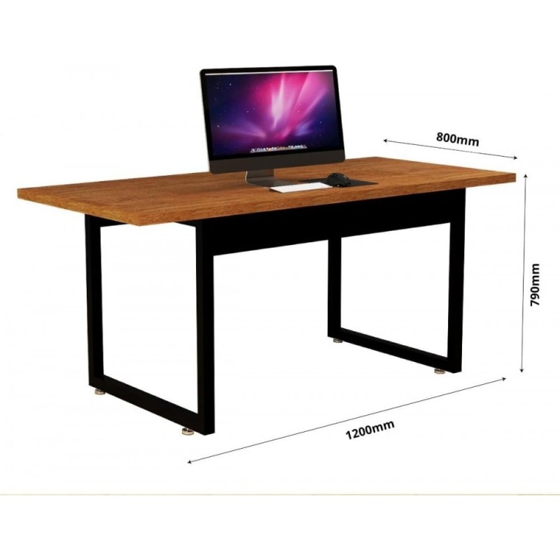 Офісний стіл в індустріальному стилі, горіх