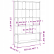 Стелаж 102×28×172 см — вузький високий стелаж  MSM