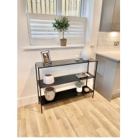 Консольний столик 3 яруси, чорний