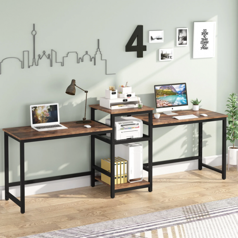 Подвійний письмовий стіл Loft №3 (246×60×75см)