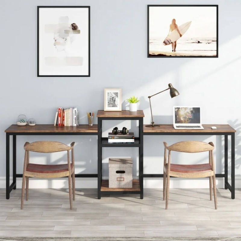 Подвійний письмовий стіл Loft №3 (246×60×75см)