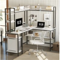 Vouaux L-shaped computer desk