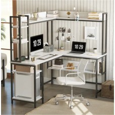 Vouaux L-shaped computer desk