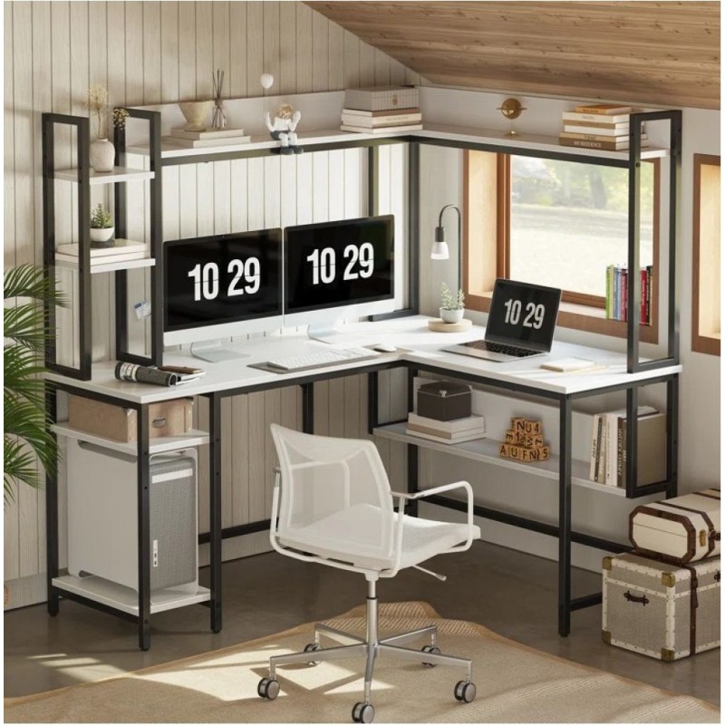 Vouaux L‑shaped corner computer desk