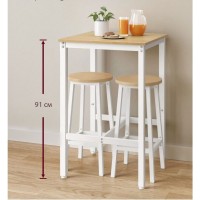 Барний стіл із металевим каркасом. Невеликий кухонний стіл, високий паб-стіл для вітальні.