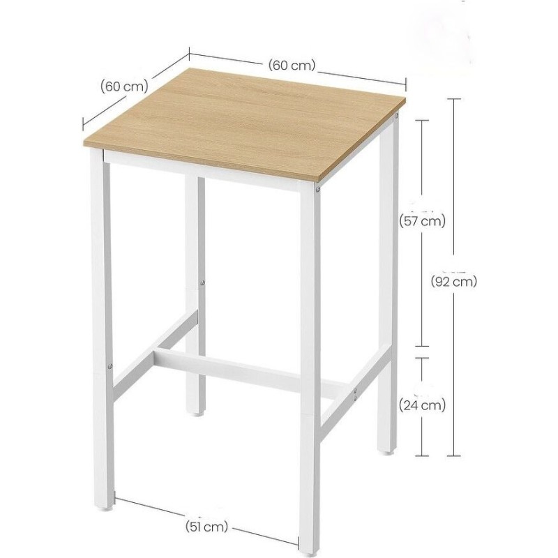 Барний стіл із металевим каркасом