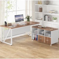 Письмовий стіл Г-подібний з тумбою для файлів