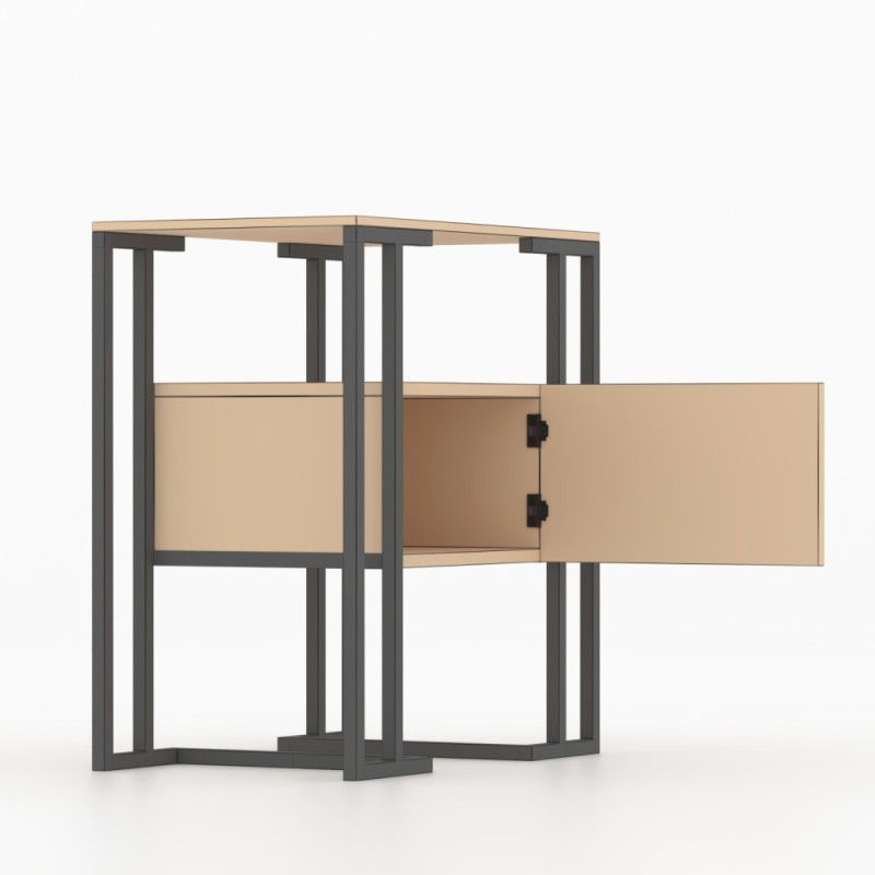 Console cabinet under the wash basin in the bathroom, LOFT style, 640×395×690 mm (MSM)