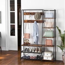 Вішалка для передпокою з лавкою для зберігання речей та 9 гачками