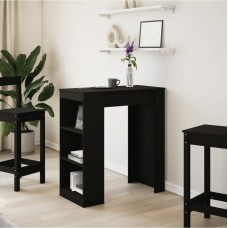 Барний стіл з полицями чорного кольору