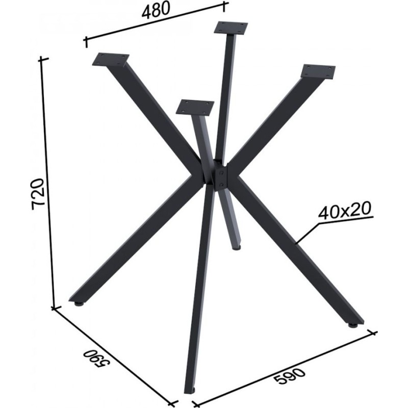 Круглий обідній стіл Оскар —  MSMLOFT (Ø100)