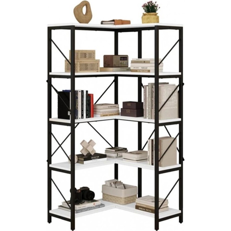 5-ярусний кутовий стелаж "Sukanya" MSM - містке рішення для спальні або вітальні.