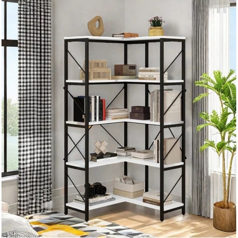 5-ярусний кутовий стелаж "Sukanya" MSM - містке рішення для спальні або вітальні.