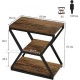 Стіл-тумбочка 3-ярусна — 65 × 60 × 30 см, лофт-стиль
