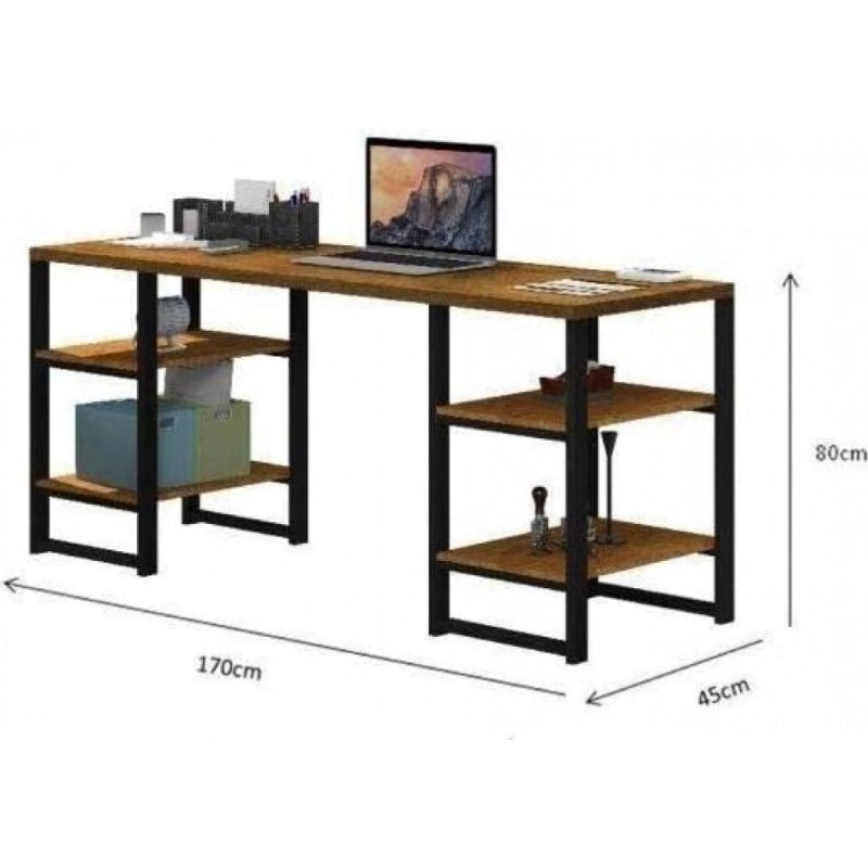 Письмовий стіл Innovare з 4 полицями  – MSMLOFT