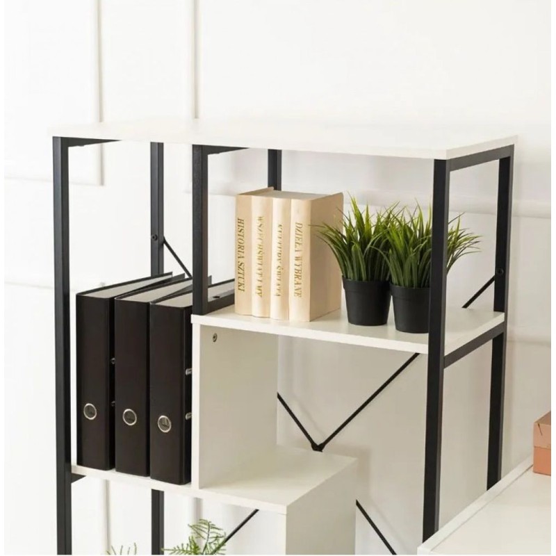 Стелаж “Гадона”  MSM — стильний і місткий металевий стелаж 132×74×35 см