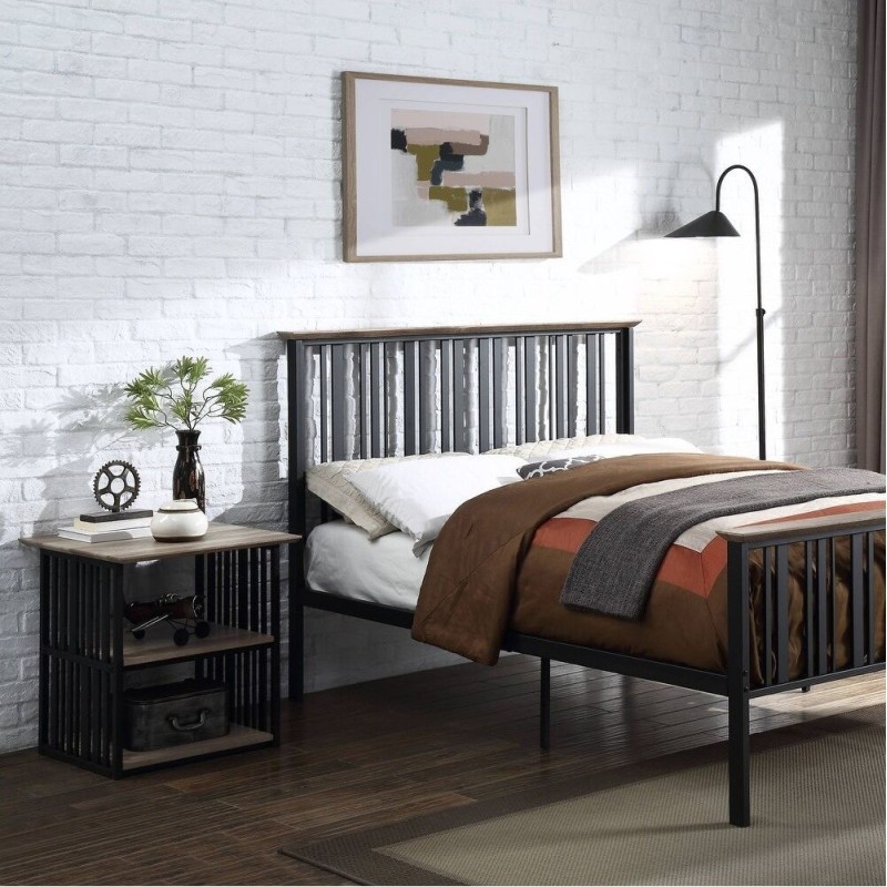 Стильна лофт-тумба з металевим каркасом