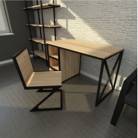 Стіл у стилі лофт з шухлядою