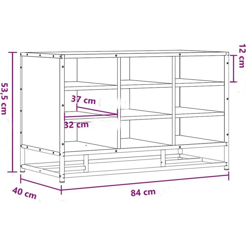 Лавка для взуття, дуб сонома