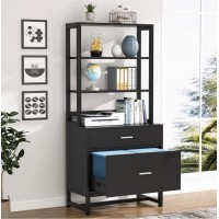 File cabinet, 2 drawers with open shelves