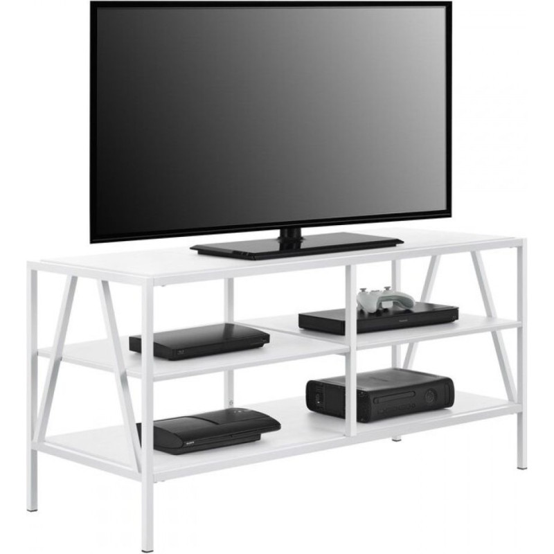 Тумба під телевізор MSMLOFT 120 см — металева, 3 полиці