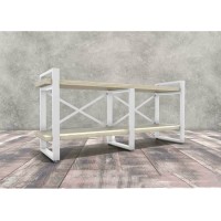 Тумба під ТВ Айсберг 120 білий/білий UkrLoft