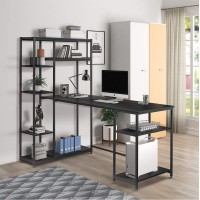 Стіл письмовий/комп'ютерний каркас металевий з полицями в стилі UkrLoft