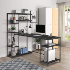 Стіл письмовий/комп'ютерний каркас металевий з полицями в стилі UkrLoft