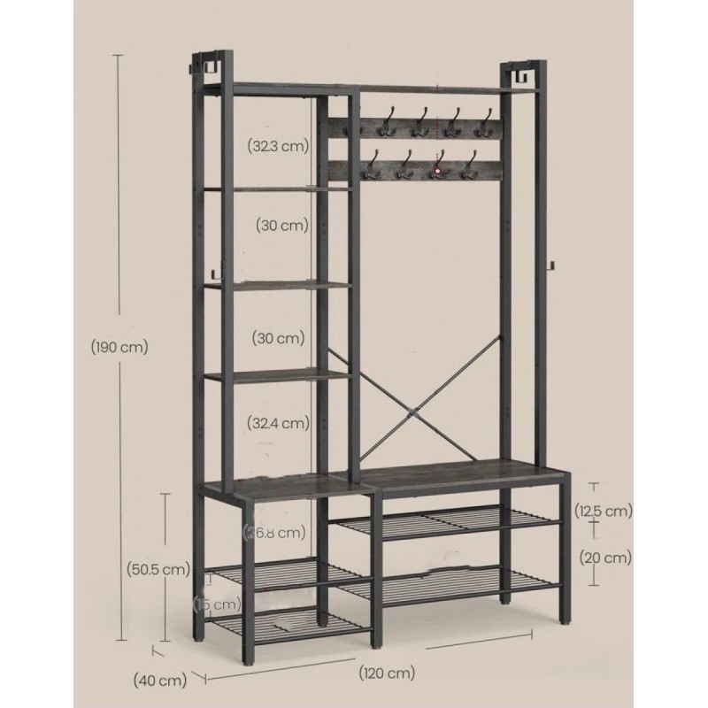 Передпокій з лавкою та місцем для зберігання взуття