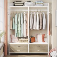 Стелаж-органайзер, вішалка для одягу з ящиками та полицями
