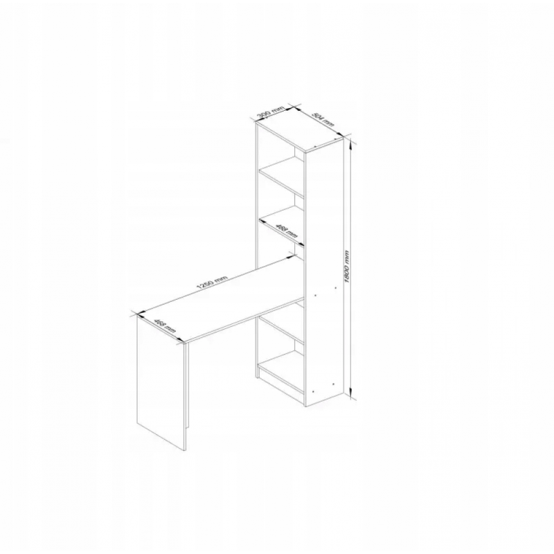 Spacious table, sonoma oak