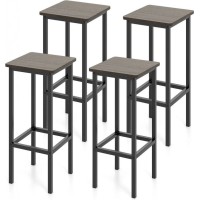 Набір барних стільців Gymax металевою рамою для ног без спинки.