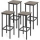 Набір барних стільців Gymax — 4 шт, висота 66 см (без спинки)