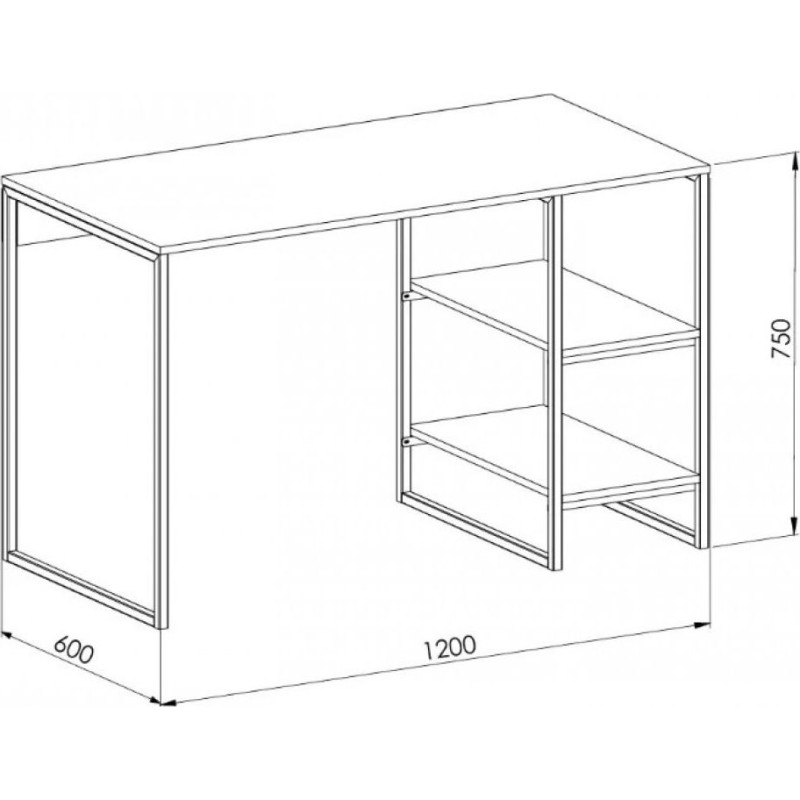 Письмовий стіл з 2 полицями