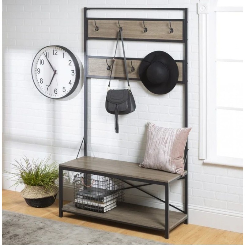 Стелаж Everheart з лавкою та місцем для зберігання взуття