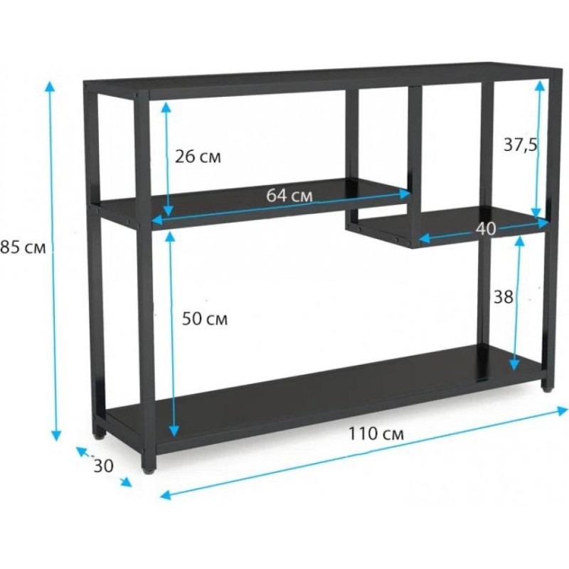 Консольний стіл у передпокої з полицями для зберігання