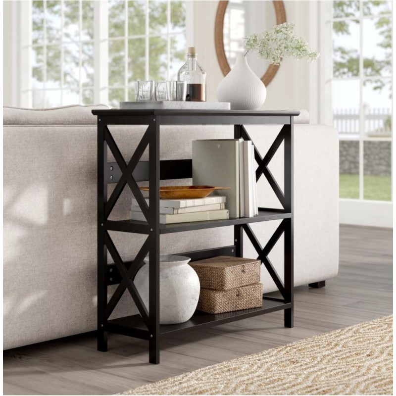 Етажерка Darek MSM — стильна 3-ярусна шафа для книг і декору