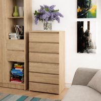 Chest of drawers, 6 drawers, high