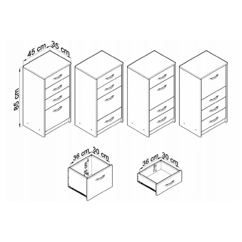 Комод Аріст  з шухлядами  MSM — комфорт і стиль для вашого простору