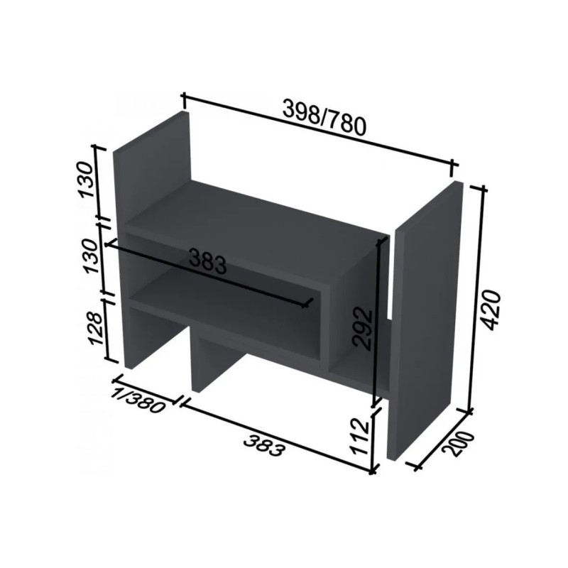 Надставка для столу NS-4  (біла)