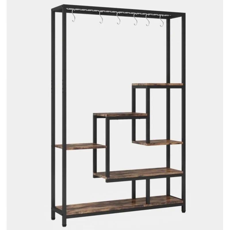 Підставка-стелаж для квітів Rea (7 полиць + гачки)