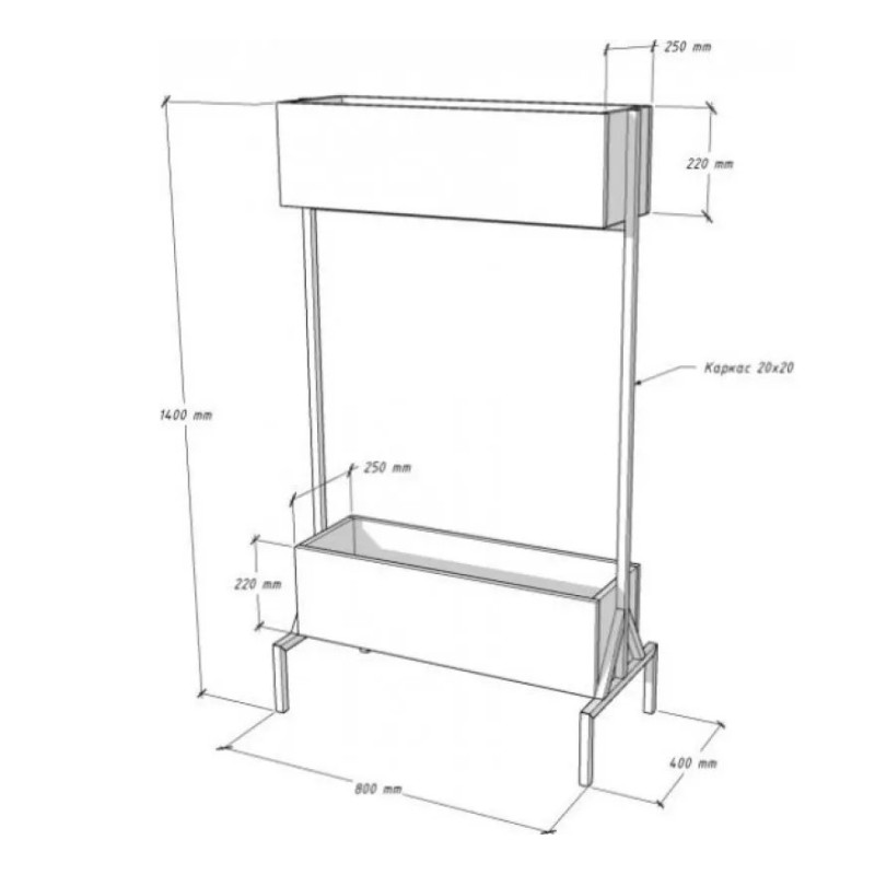 Кашпо-підставка для квітів Амелія 2