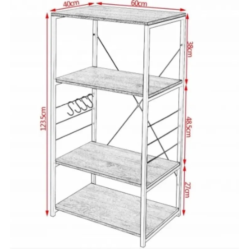 Кухонна полиця WOLTU — лофт стиль від МСМ
