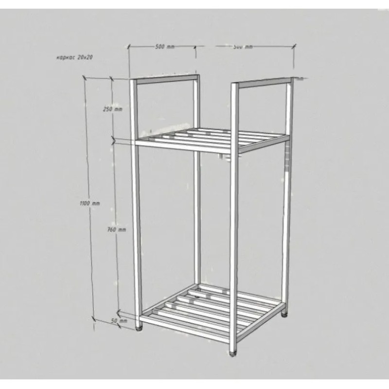 Дровник Аверса 52 — лофт-аксесуар із металу