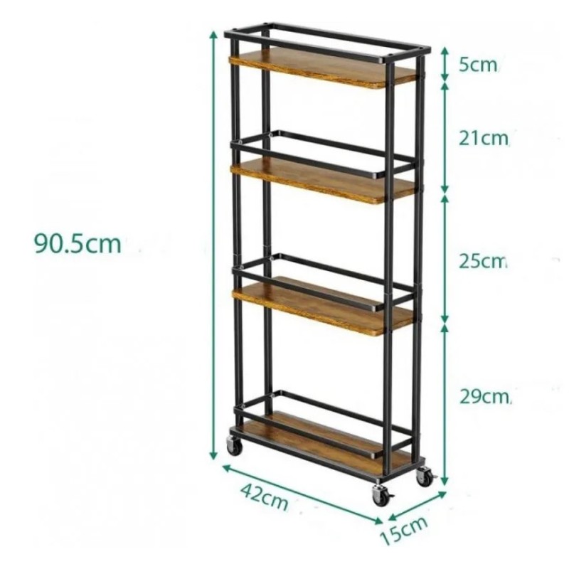 Tenson 4-tier storage cart