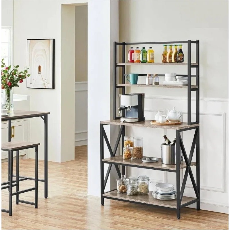The Modern Black kitchen rack is a reliable loft design